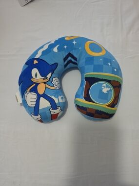 Sonic the Hedgehog Travel Neck Pillow - SEGA Licensed - Green Hill Zone Design